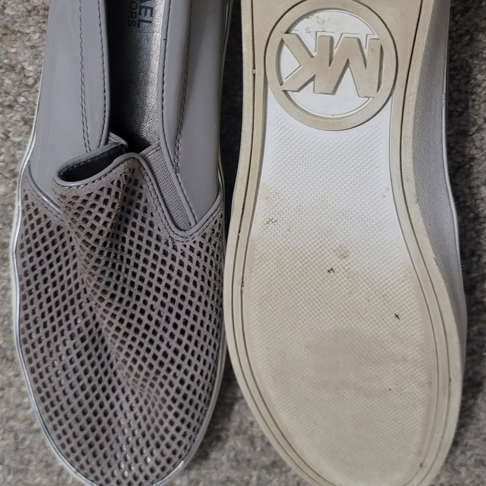 Womens MICHAEL Michael Kors Kyle Slip On Perforated Sneakers - Pearl Grey